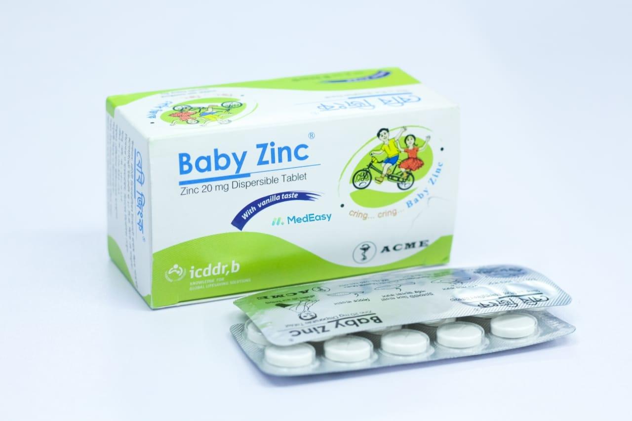 Baby zinc (বেবি জিংক ২০ মি.গ্রা ডিসপার্সিবল ট্যাবলেট)